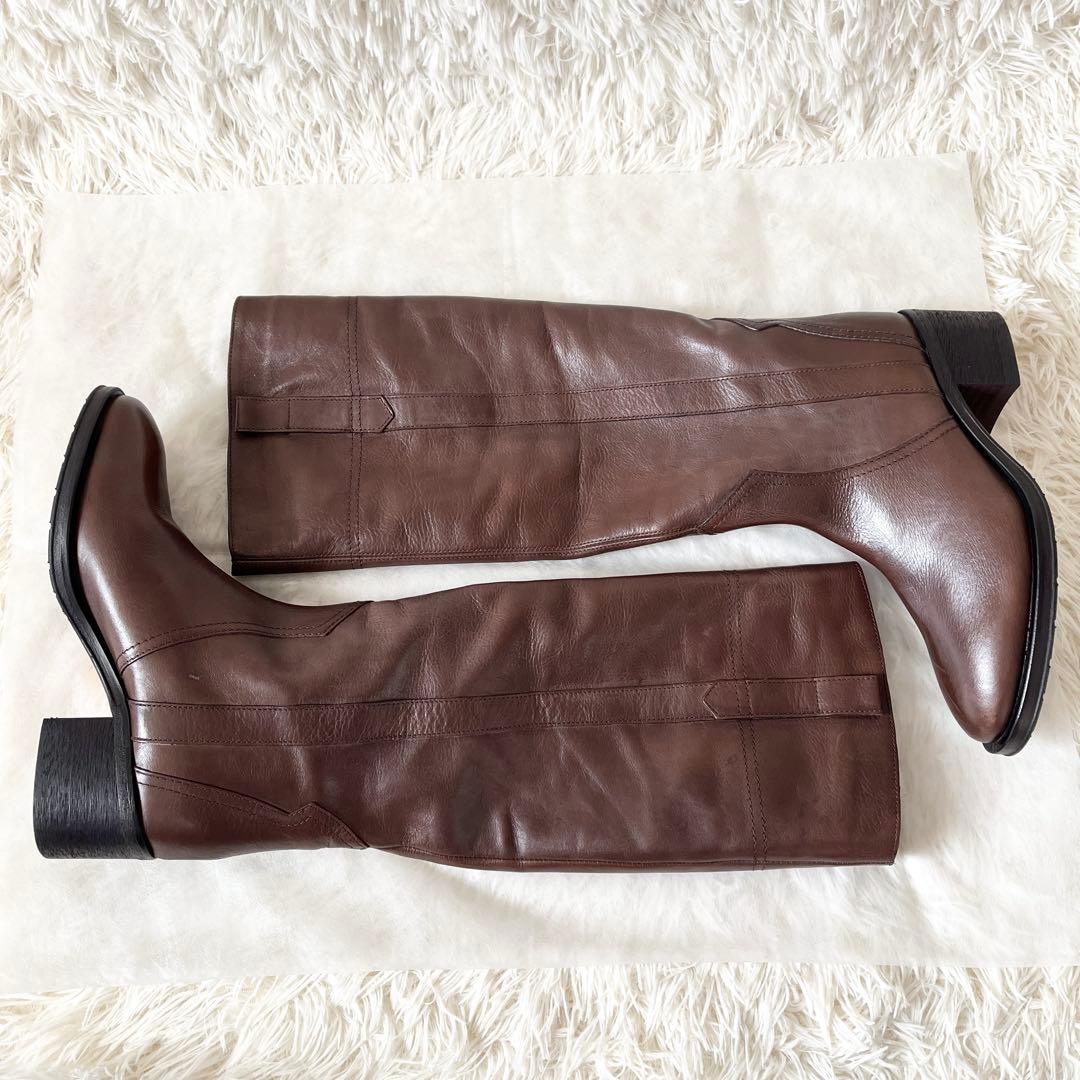 ⭐️未使用級⭐️　ファビオルスコーニ　ロングブーツ　ジョッキーブーツ　ブラウン