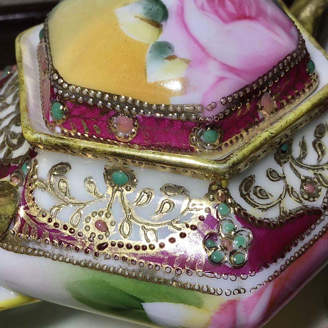 オールドノリタケ◆シュガーポット◆金彩 薔薇