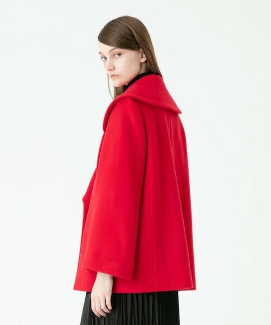 22AW　ルルウィルビー　ビーバーミドル丈コート　ウールコート　ブラック　美品