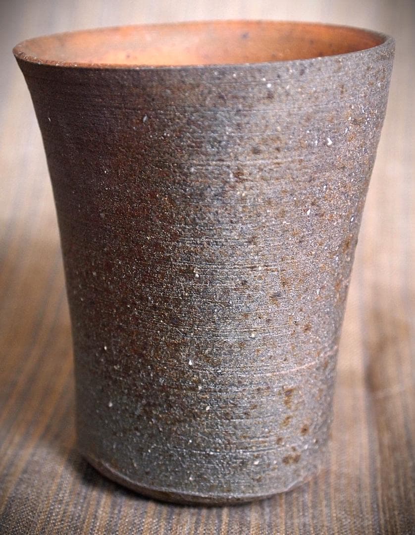 人気作家★中里隆★唐津南蛮麦酒器D★緋色