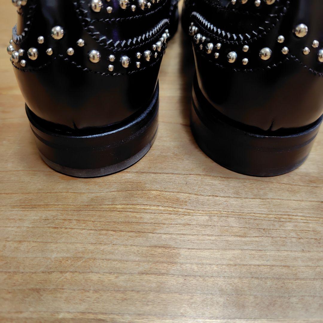 お値下げ致しました。チャーチ スタッズ付き黒レースアップ革靴36