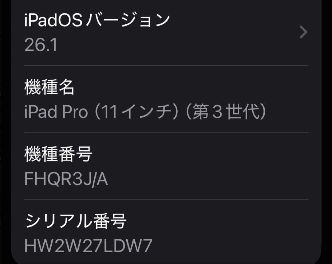 11インチiPad Pro Wi-Fi 128GB スペースグレイ（第3世代）