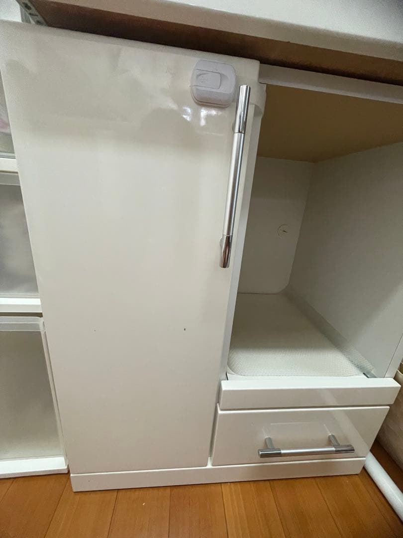 ホワイト　レンジボード・レンジ台