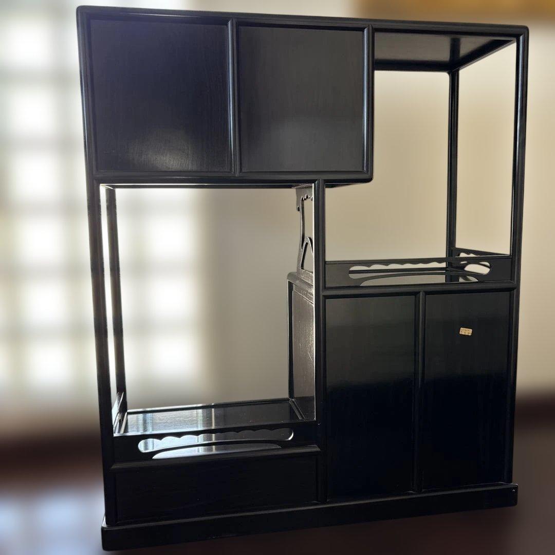 日本製黒の木製収納家具