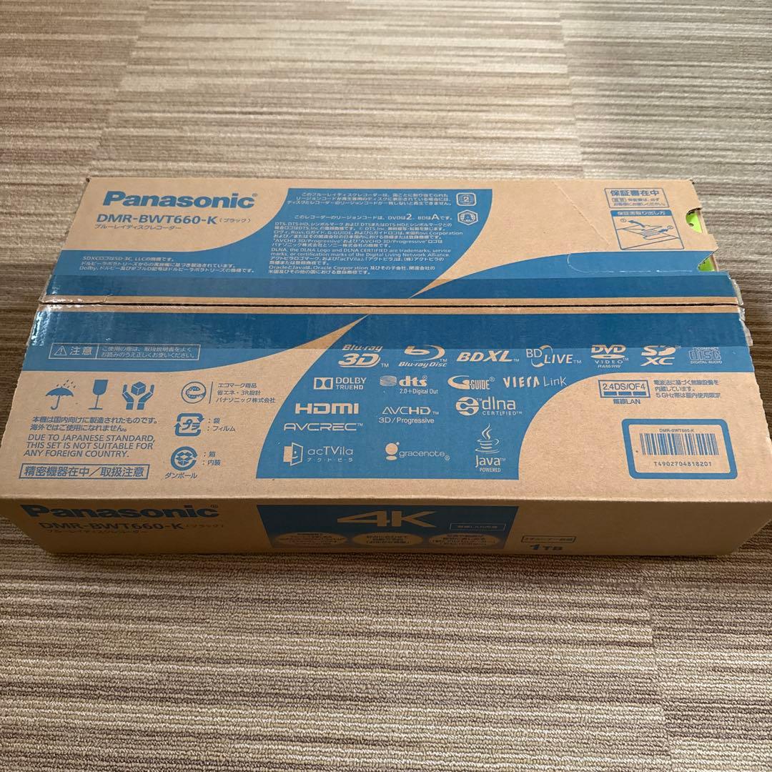 Panasonic DMR-BWT660-K 4Kブルーレイレコーダー