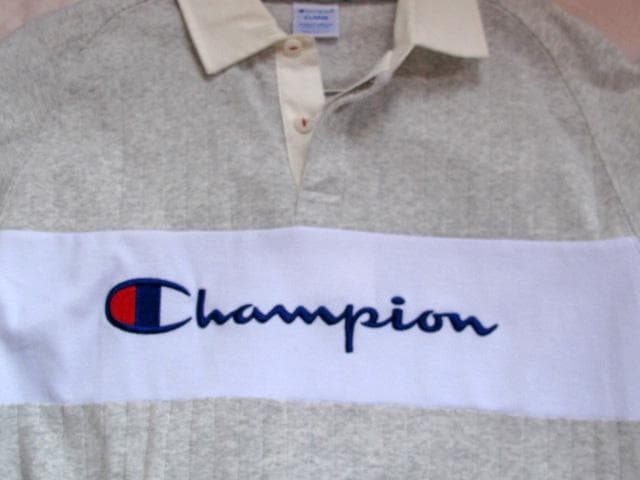 Champion ゴルフ 長袖ポロシャツ XL グレー