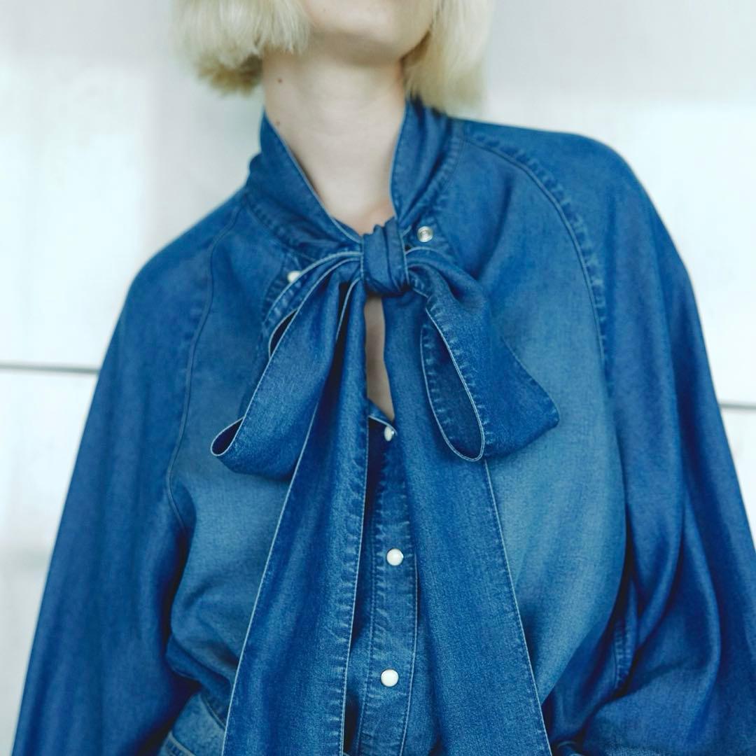 アルアバイル　完売商品　今季　デニムボウタイブラウス