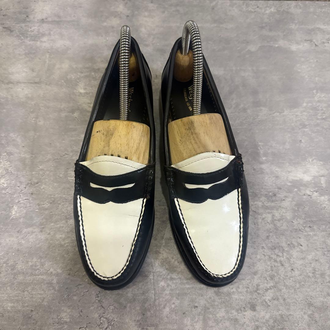 【極美品】ghbass&co ペニーローファー　白黒　モノトーン　24.5ぐらい