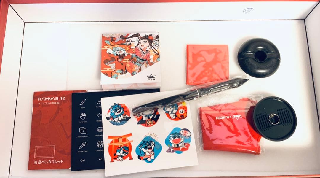 HUION 液タブ 液晶ペンタブレット Kamvas12 豪華版 11.6インチ