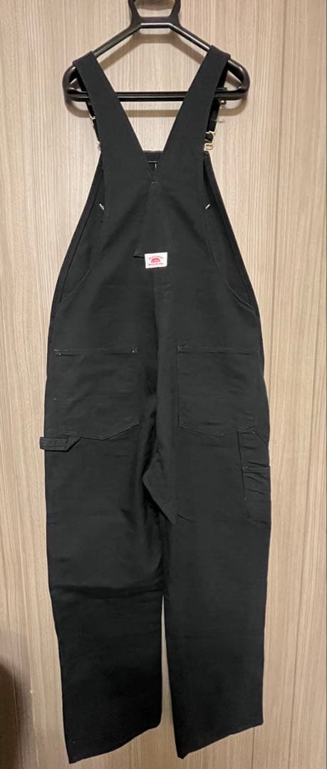 保留、パップROUND HOUSE ブラックオーバーオール