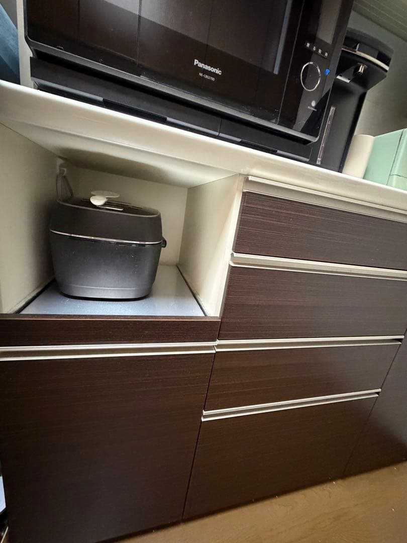 パモウナ 食器棚140 キッチンボード ハイタイプ