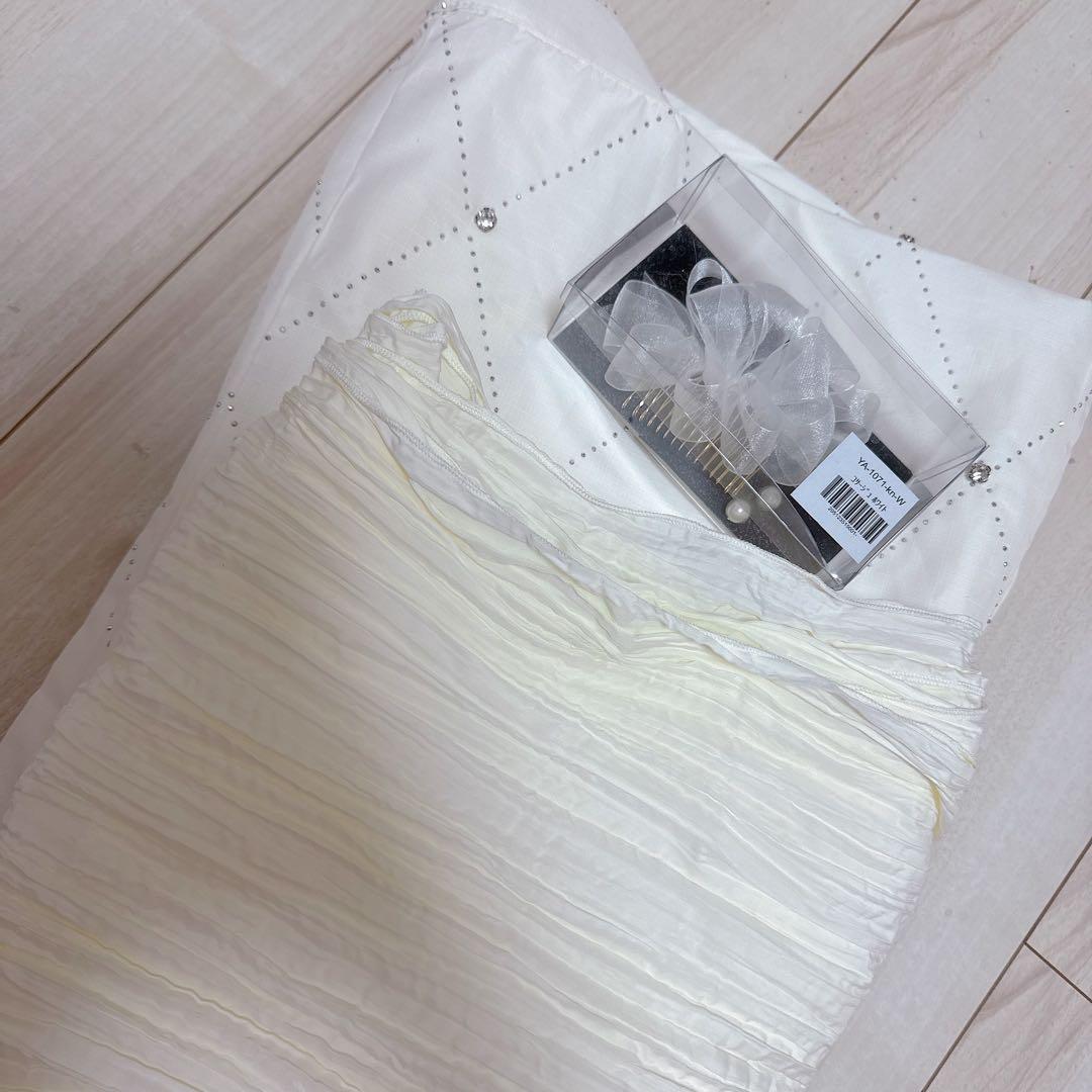 sugar 浴衣　アーガイルビジュー浴衣 リボンパールコサージュ 付き