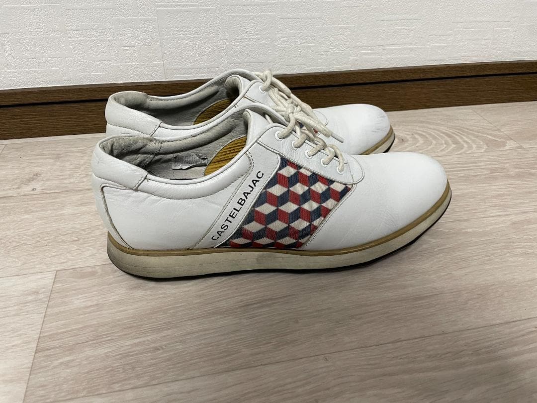 【稀少】カステルバジャック ゴルフシューズ 26cm(実質27) トリコロール