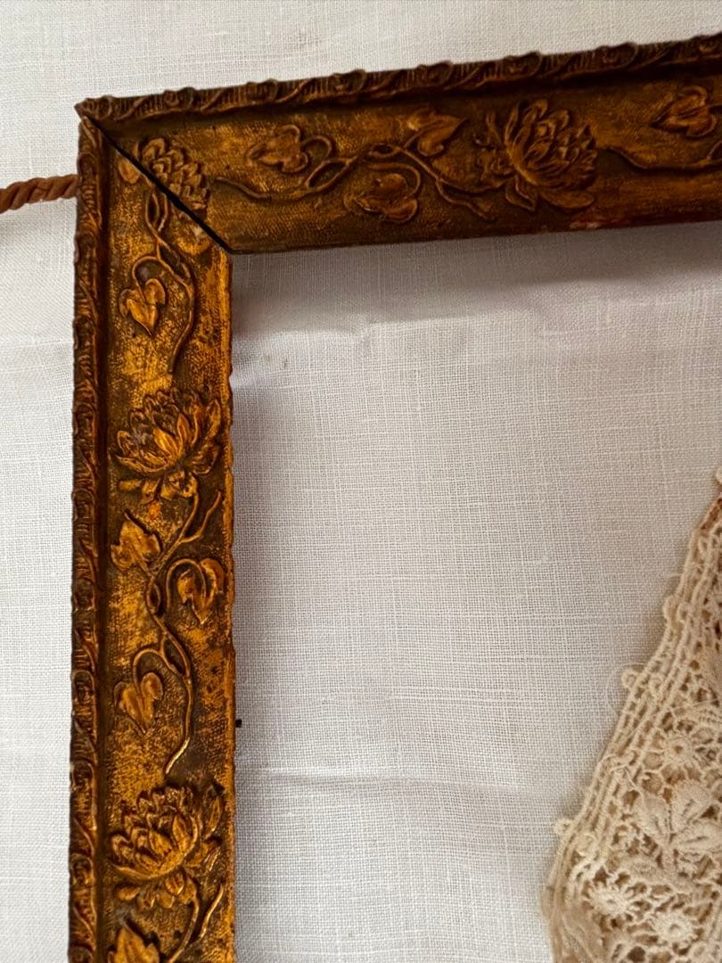 フランスアンティーク　フレーム　枠のみ　2個セット　木製　ブロカント