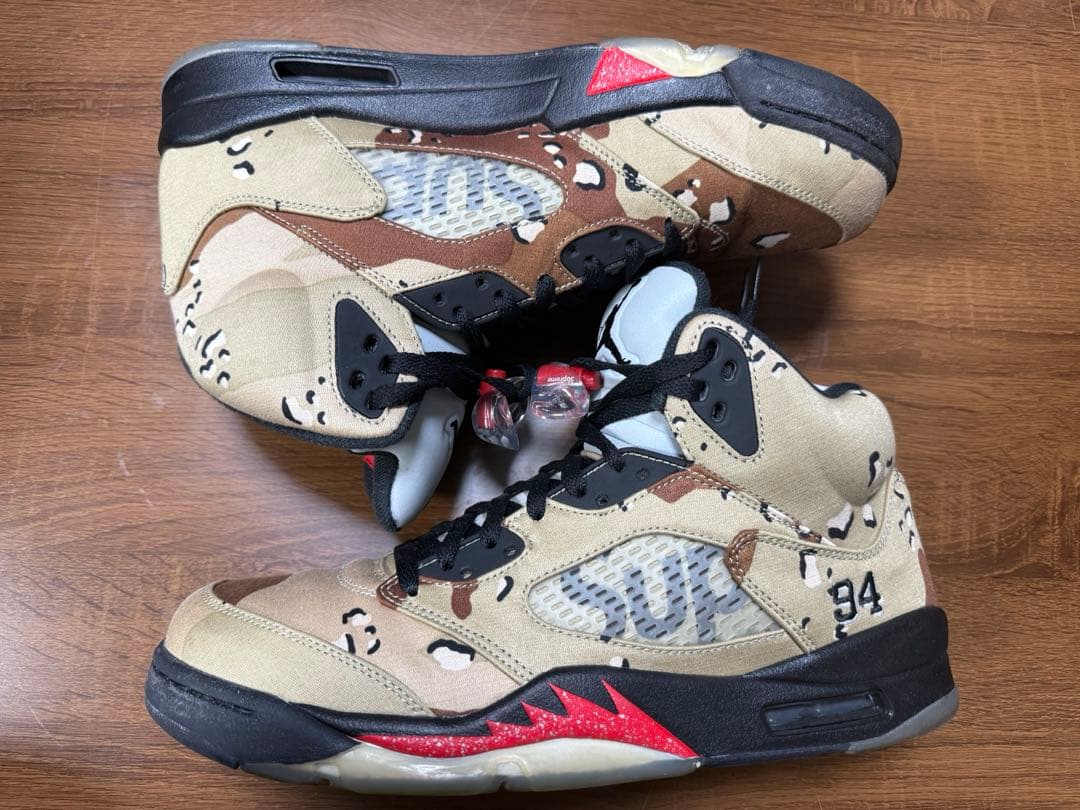 シューズ(男性用) NIKE x Supreme AIR JORDAN 5 RETRO US11.5
