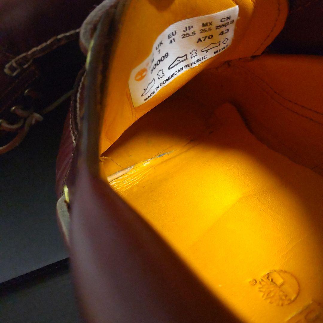 【ケア済】Timberland バーガンディ 3eye