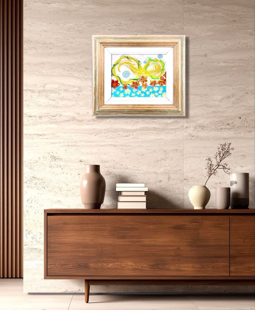 開運絵画　オリジナル　天使の羽根　龍の鱗