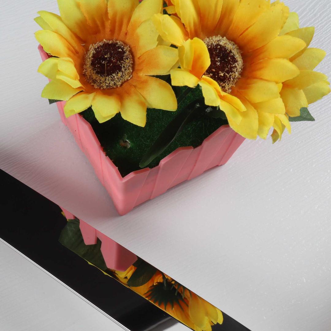 7348 柳刃包丁 鞘付き 尺 ウルトラ鏡面仕上げ 黒檀黒水牛角二本銀巻八角柄