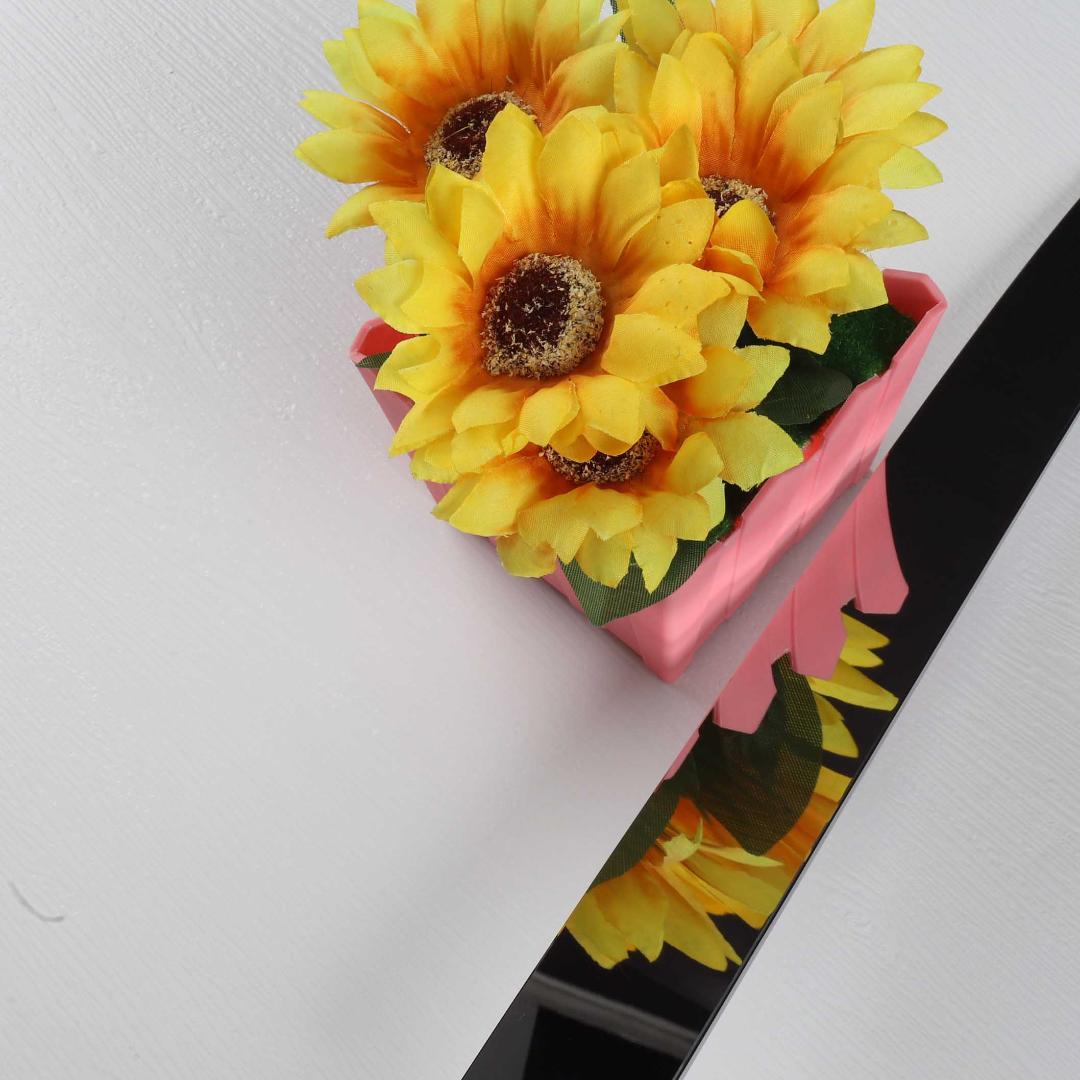 7348 柳刃包丁 鞘付き 尺 ウルトラ鏡面仕上げ 黒檀黒水牛角二本銀巻八角柄