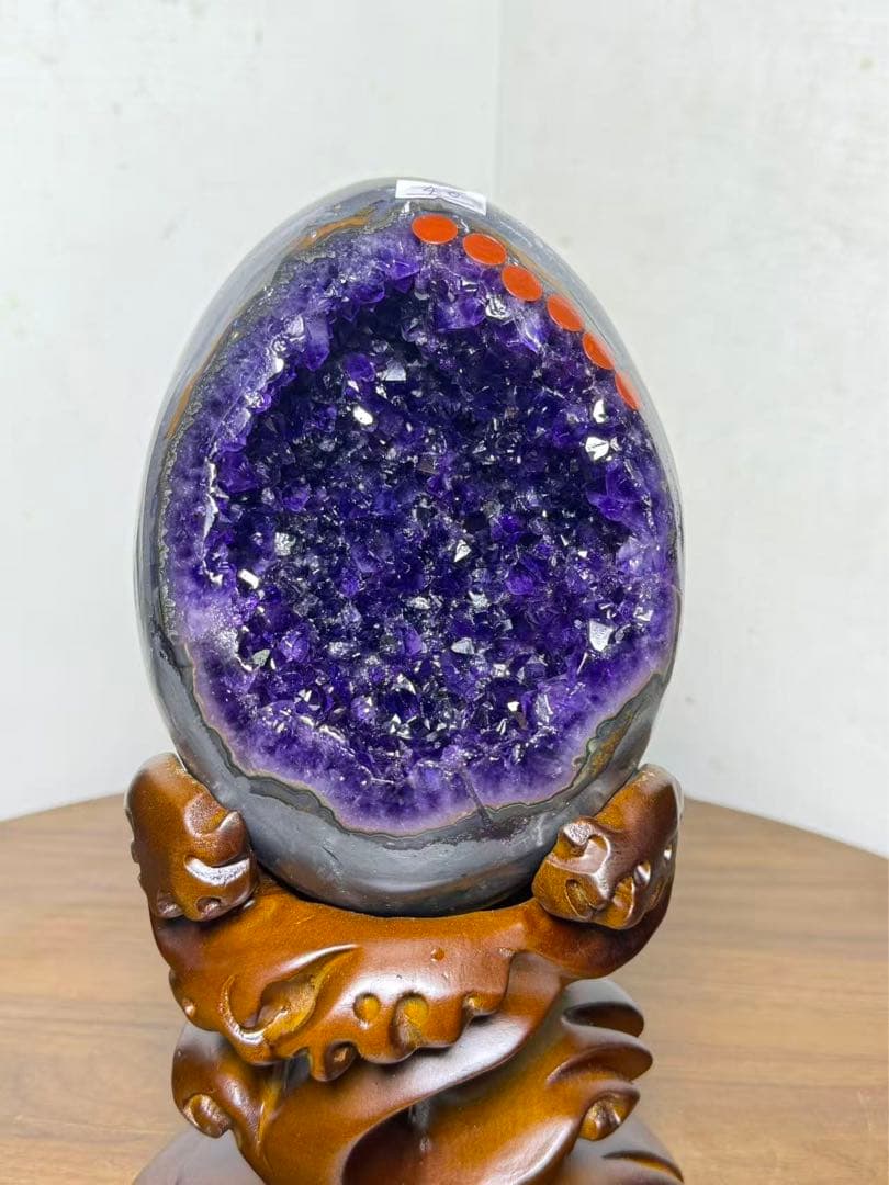 天然石アメジストのドーム　置物