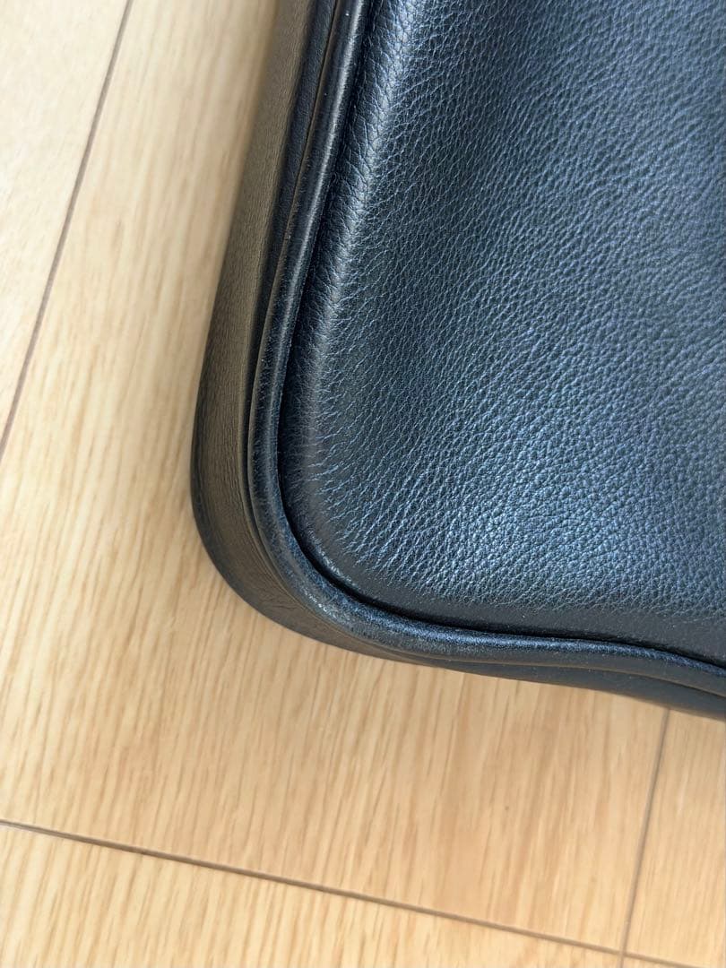 アニアリ　aniary　ミニブリーフケース　ハンドバッグ　レザー　本革　シボ革黒