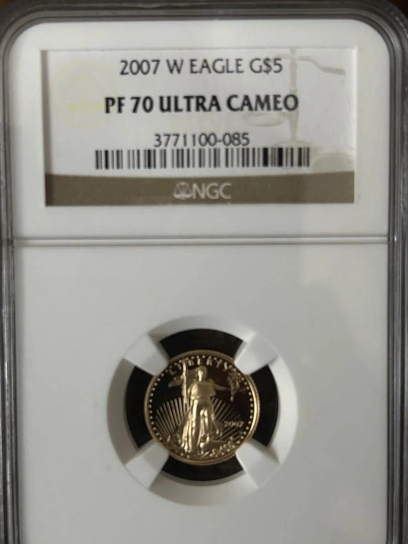 新品✨2007 W EAGLE $5 PF 70 ULTRA CAMEO