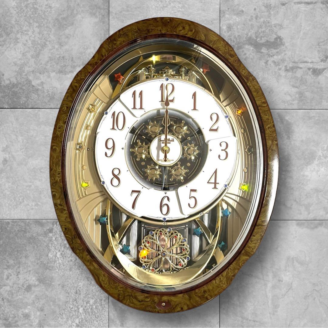 リズム からくり時計 スモールワールドブルーム 4MN499RH