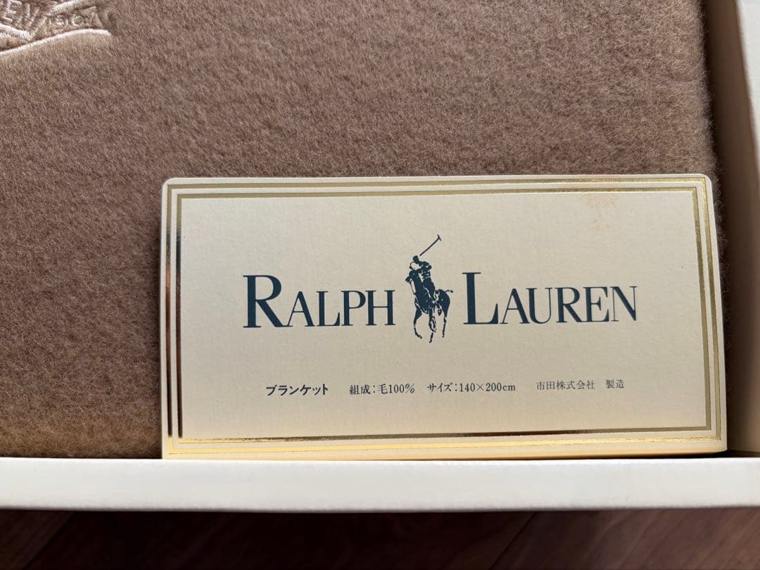 ◎未使用品◎ RALPHLAUREN ラルフローレン毛100% ブランケット毛布