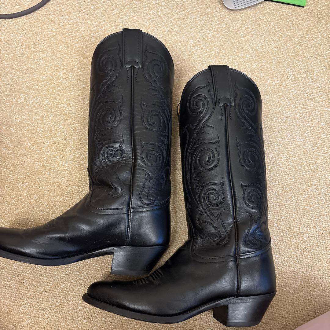 Tony Lama ブラック ウエスタンブーツ(ビンテージ)