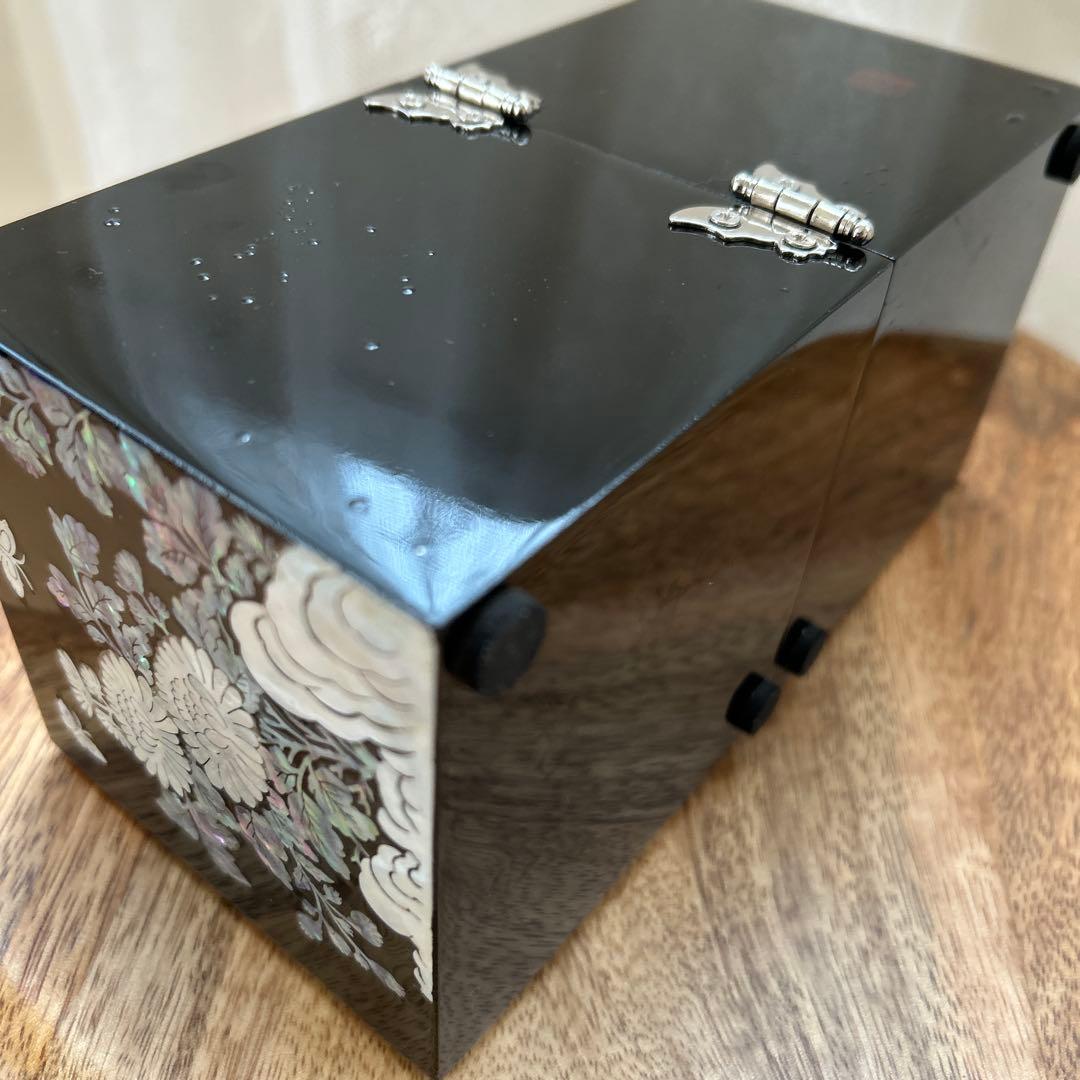 韓国伝統工芸品 双子宝石箱 螺鈿細工 貝象嵌 ジュエリーボックス ヴィンテージ