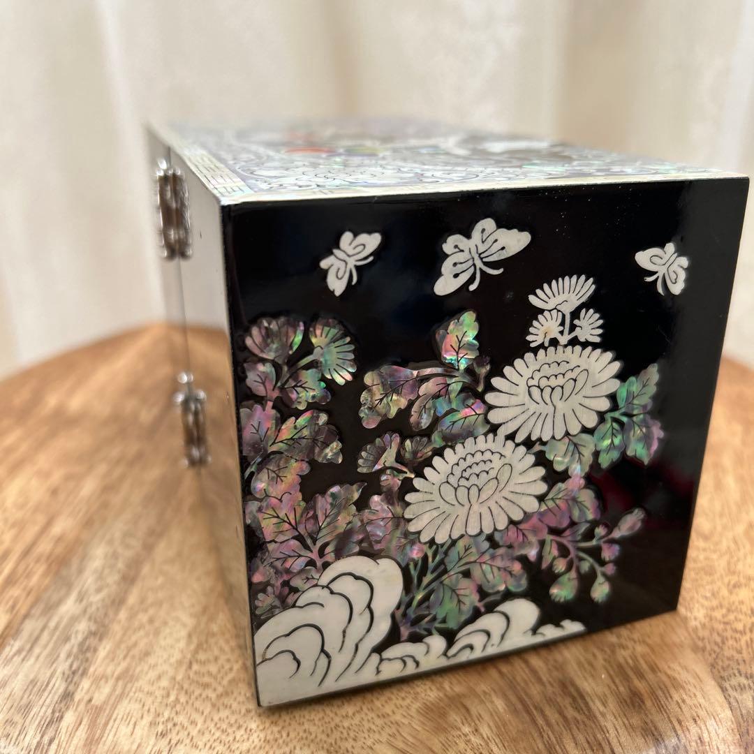 韓国伝統工芸品 双子宝石箱 螺鈿細工 貝象嵌 ジュエリーボックス ヴィンテージ