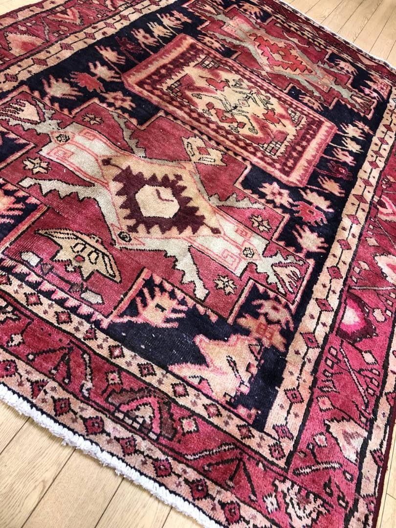 ペルシャ絨毯 ヴィンテージラグ 179×120cm 手織り オールドpersia