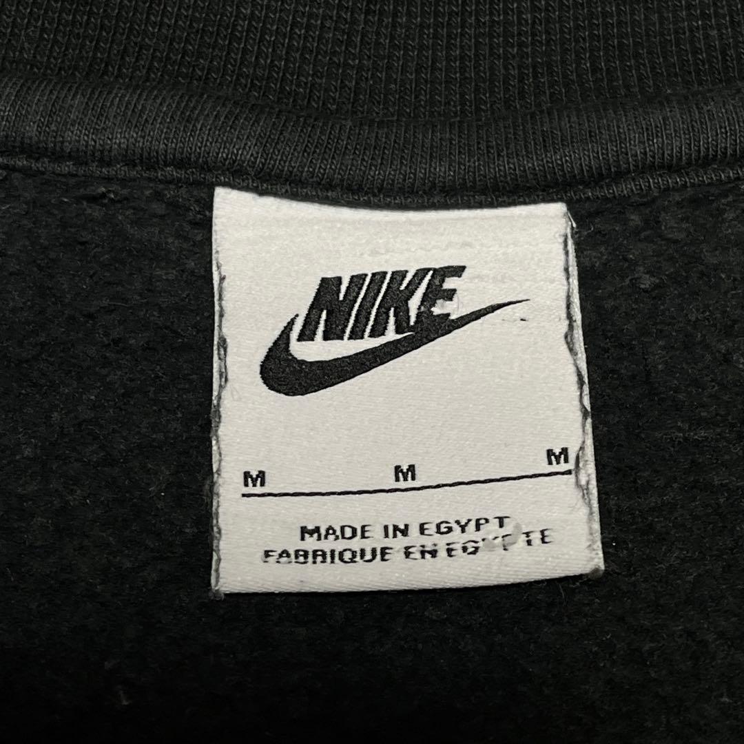 NIKE ナイキ 花柄 刺繍 スウェット トレーナー センターロゴ 黒 M