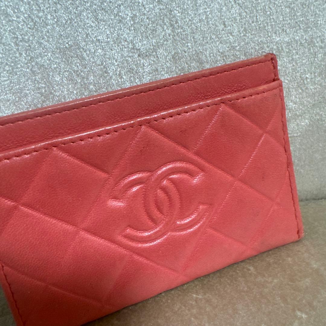 CHANEL ピンク　キルティング 名刺入れ