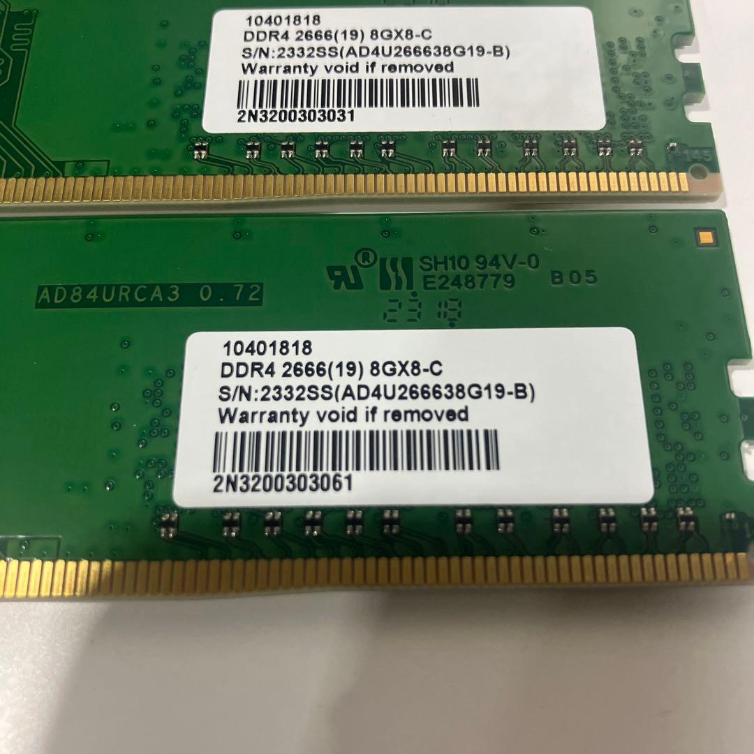 ELECOM EW2666-8G/R0 DDR4メモリ 8GB×4枚 32GB