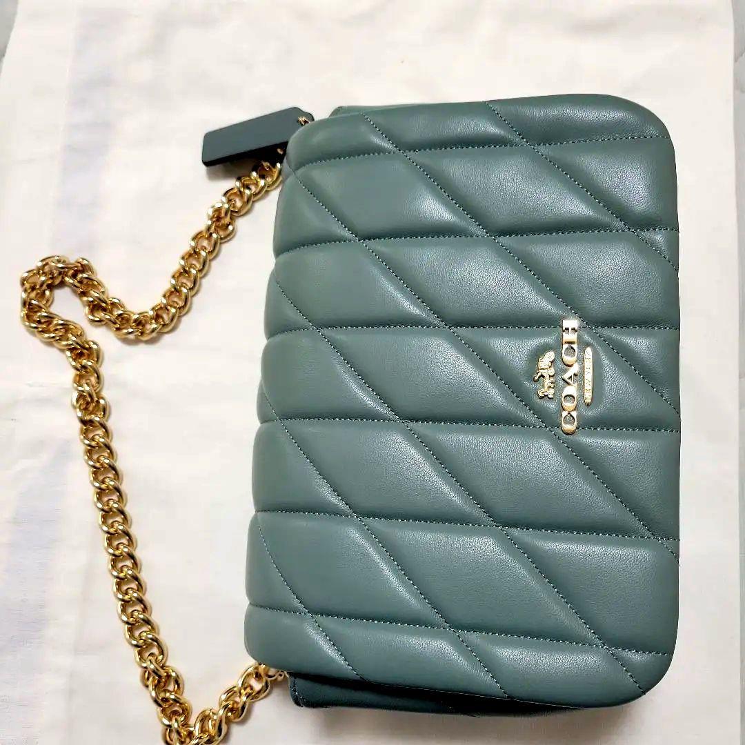 【最終値下】★COACH★ クイン バッグ キルティングショルダーバッグ セージ