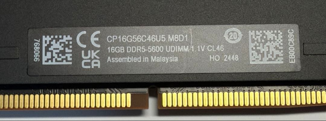 Crucial DDR5-5600 32GB メモリ (16GB×2)