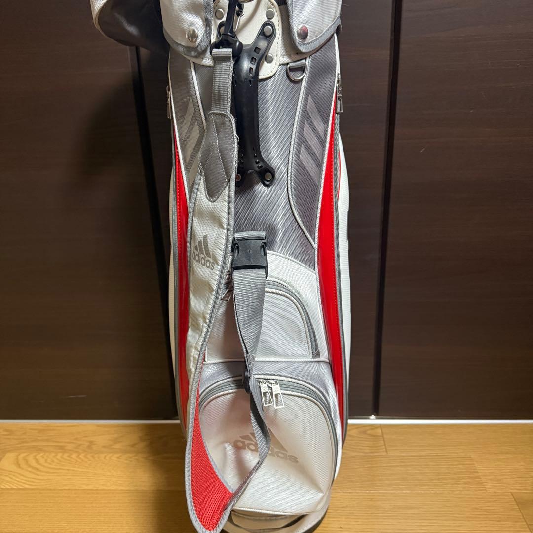 近年モデル adidasgolf ゴルフバッグ キャディバッグ ホワイト グレー