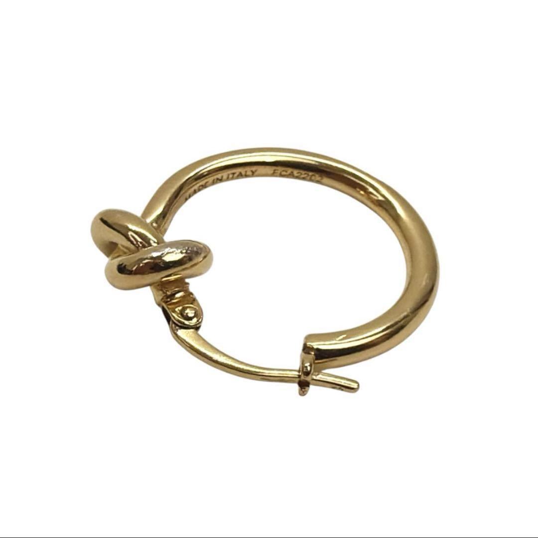 CELINEノットスモールフープピアスゴールド