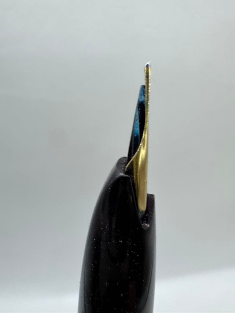 希少 PLATINUM プラチナ 万年筆 22金 22K 黒 細字