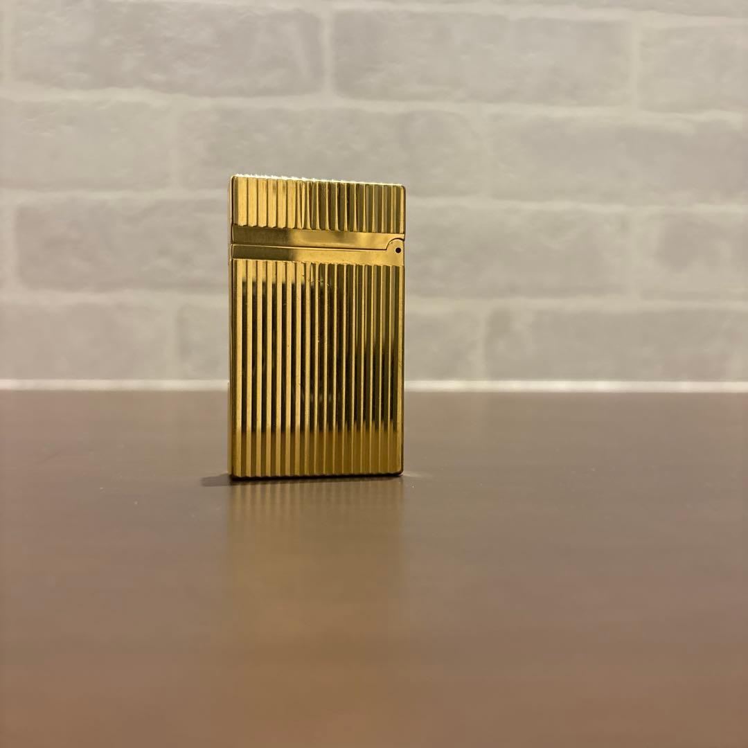 S.T. Dupont デュポン ライン2 ガスライター ゴールド 縦ライン