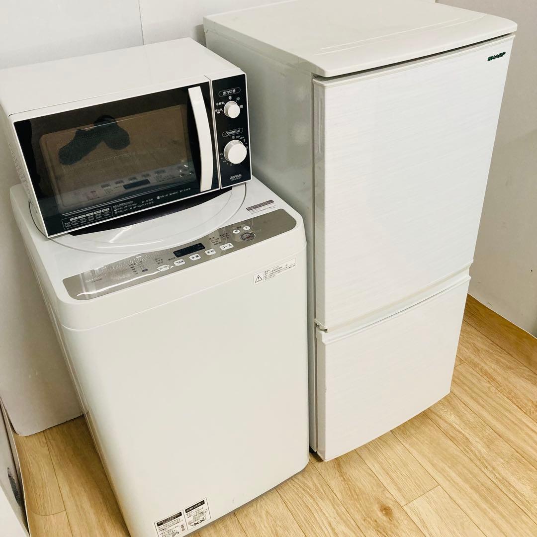 美品使用感の少ないシャープ一人暮らし家電セット❗️大阪、大阪近郊配送設置無料