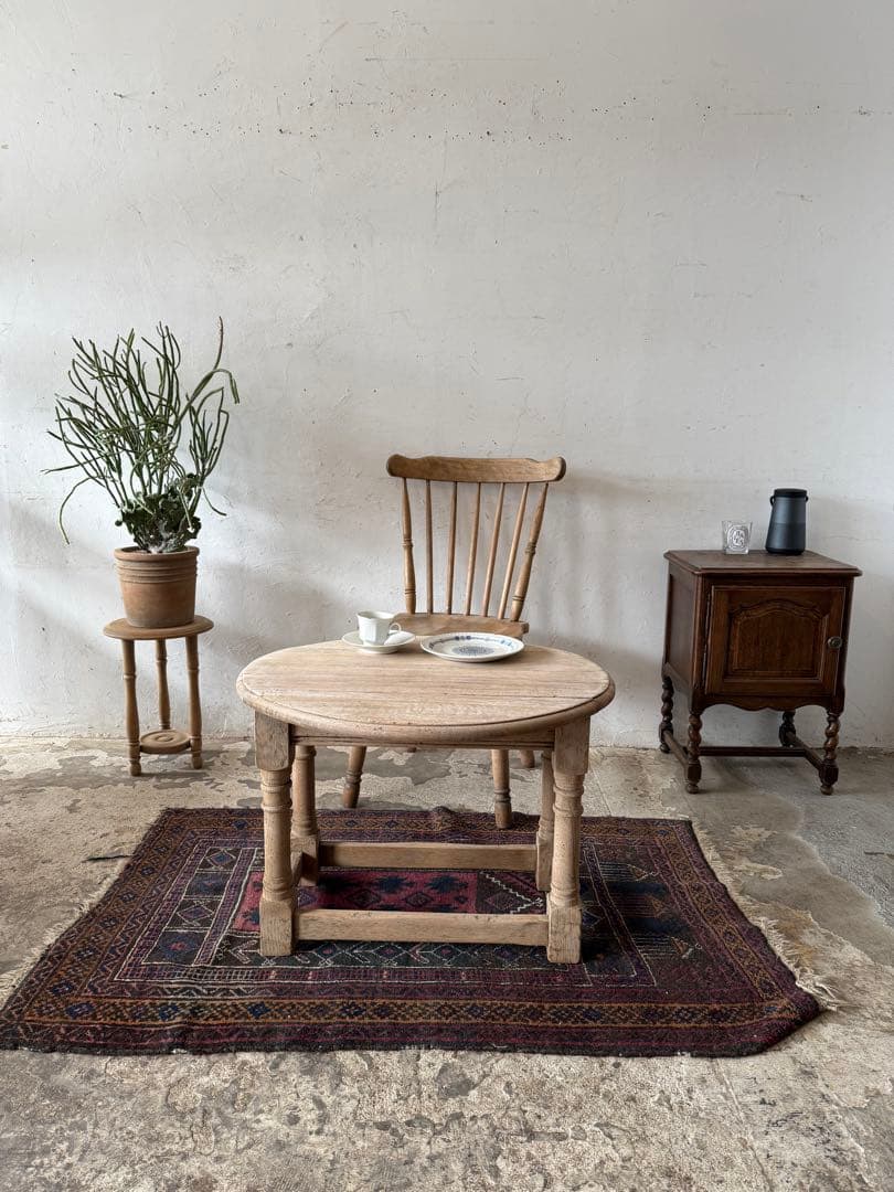 ビンテージ ドロップリーフテーブル ドロップサイドテーブル　剥離