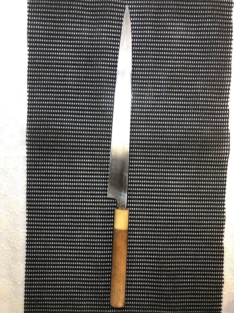 正本 鋼製　柳刃包丁 木製ハンドル