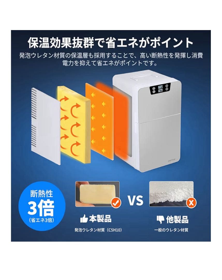 新品未使用　上下独立温度設定ポータブル　温冷庫　冷温庫　2段収納 CWP-20L