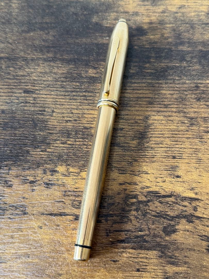 筆記確認&洗浄済み　クロス　タウンゼント　14金　ゴールド　M 万年筆　吸入器付