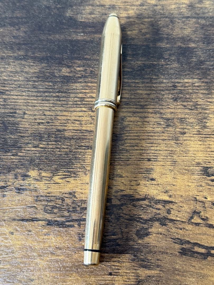 筆記確認&洗浄済み　クロス　タウンゼント　14金　ゴールド　M 万年筆　吸入器付