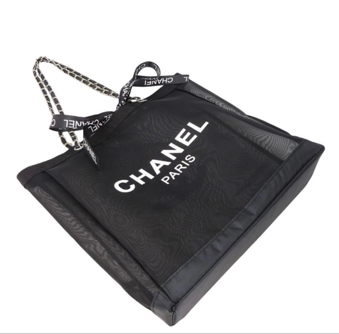 新品未使用■シャネル■ココマーク/ブラックメッシュキャンバス/ノベルティバッグ