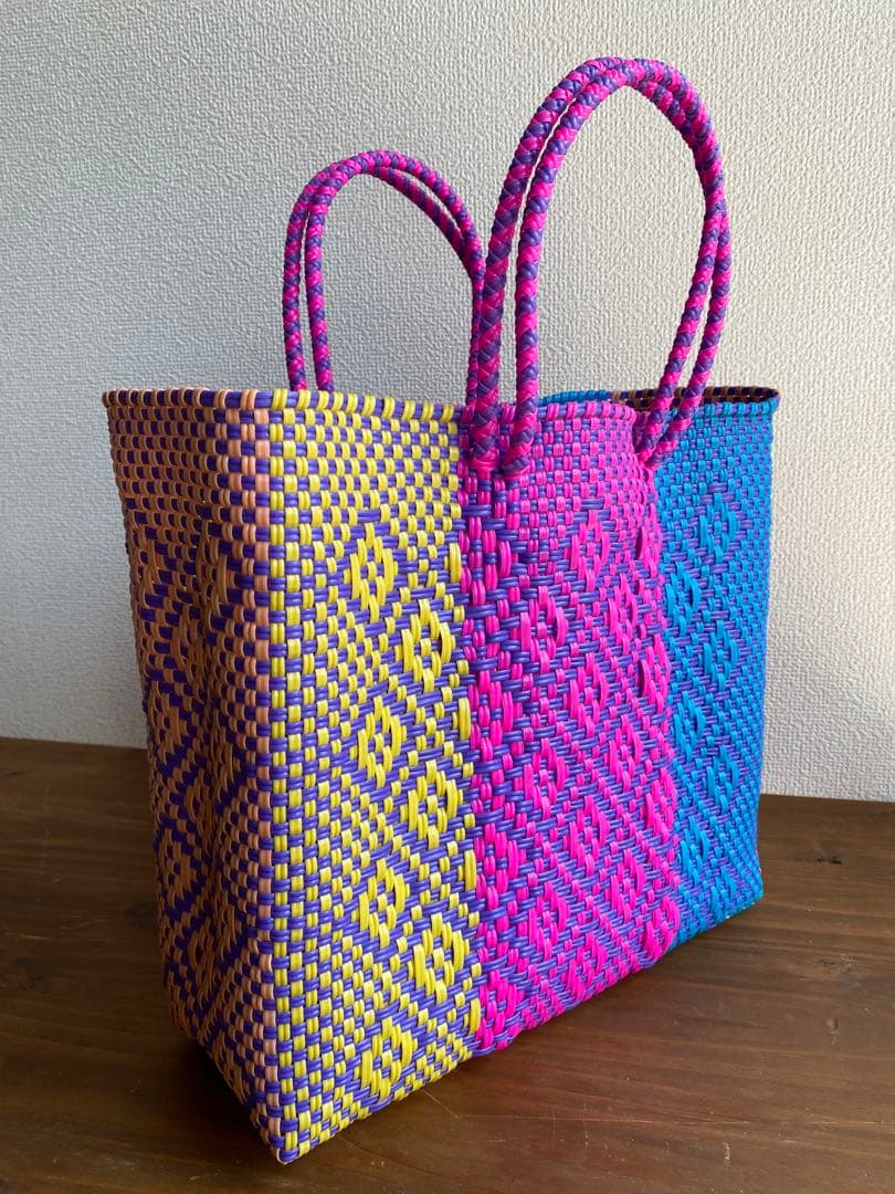 #G124-L1-Mサイズ　メキシコ　オアハカ　メルカドバッグ