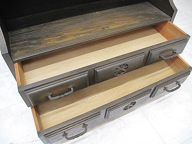 【神戸洋家具】ヴィンテージ カップボード W90cm 　飾り棚 ブックシェルフ